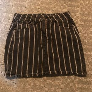 Brandy Melville black and white jean skirt